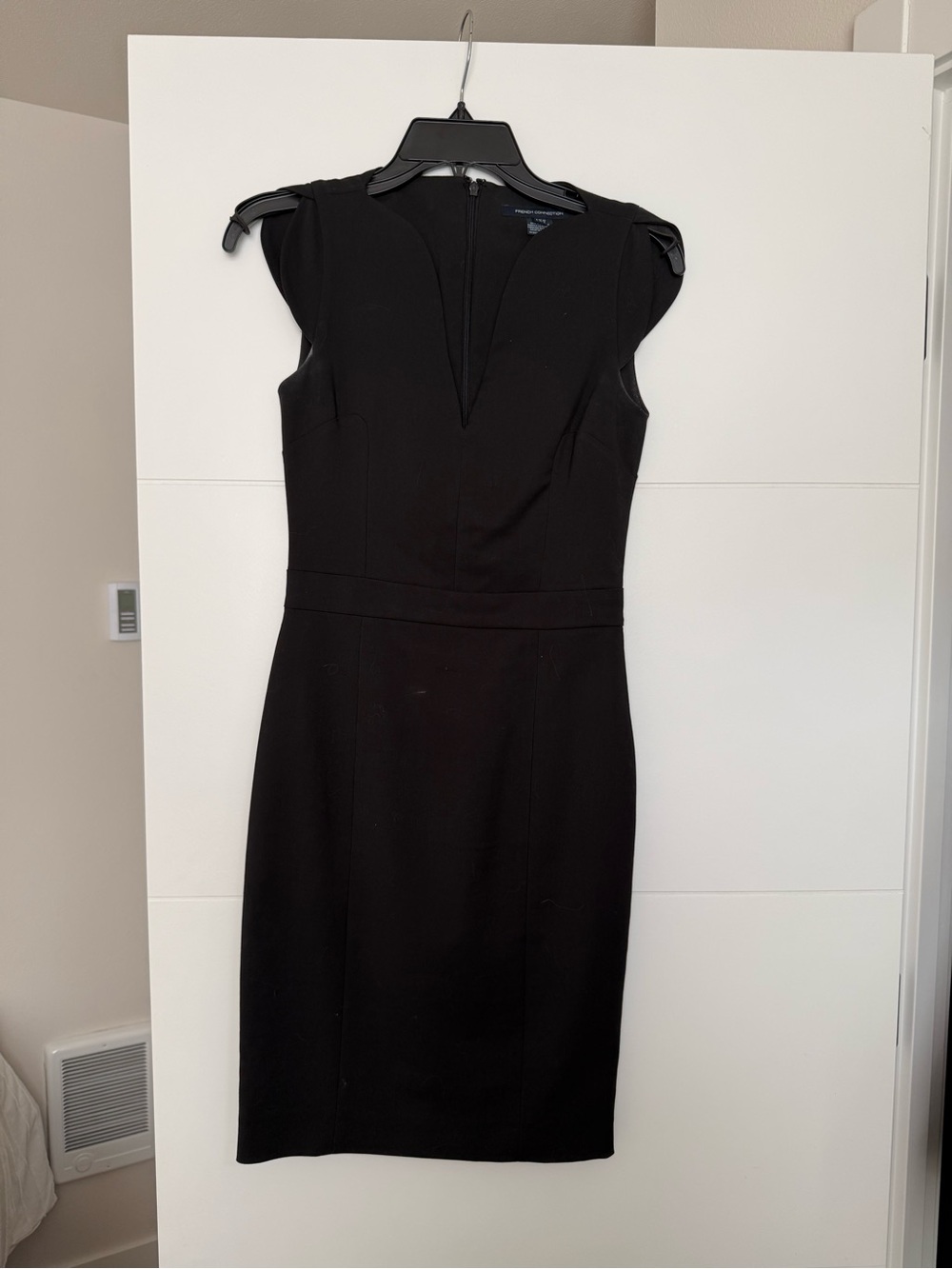 French Connection Black Midi Sheath Dress